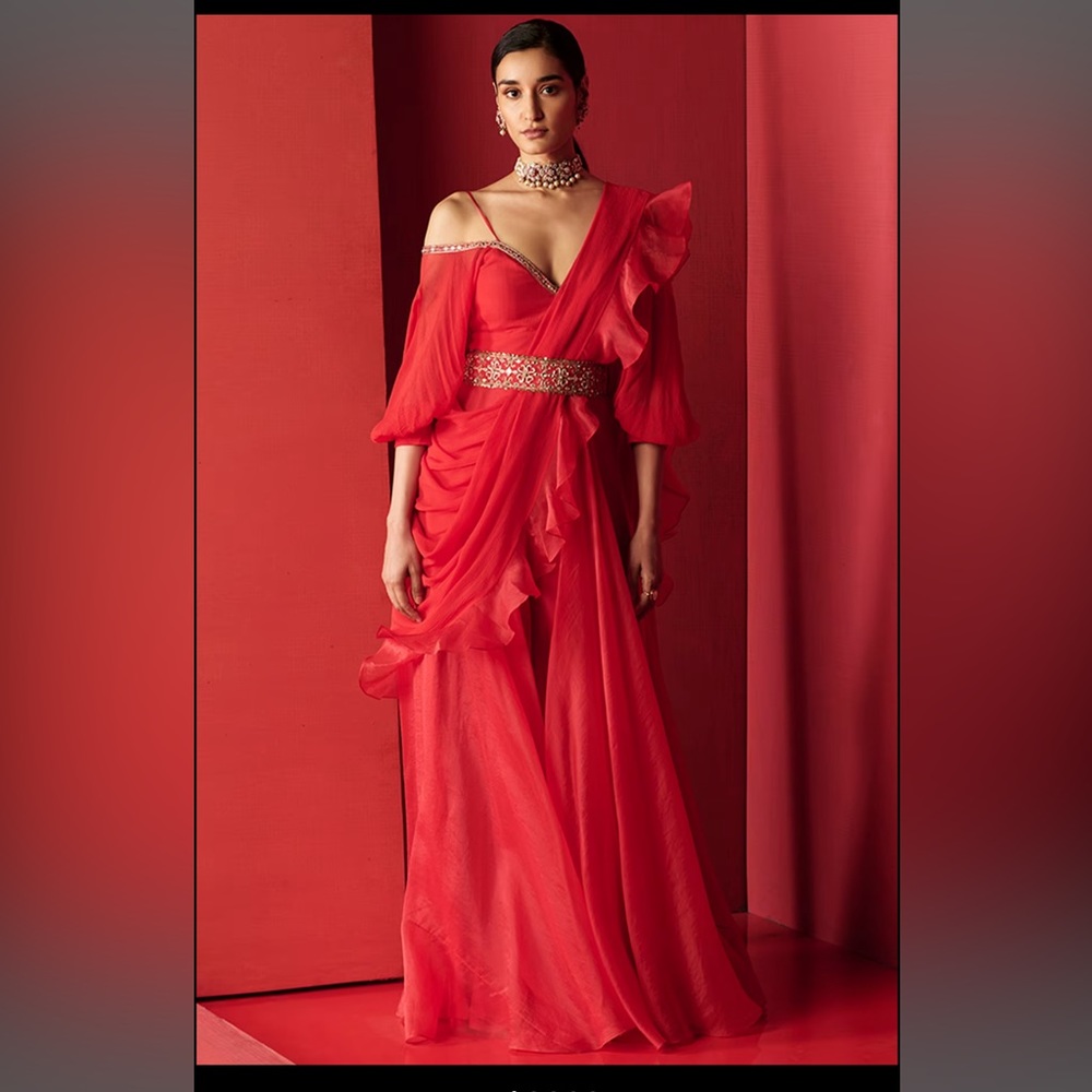 Ridhi Mehra Indian Embroidered Jumpsuit Set